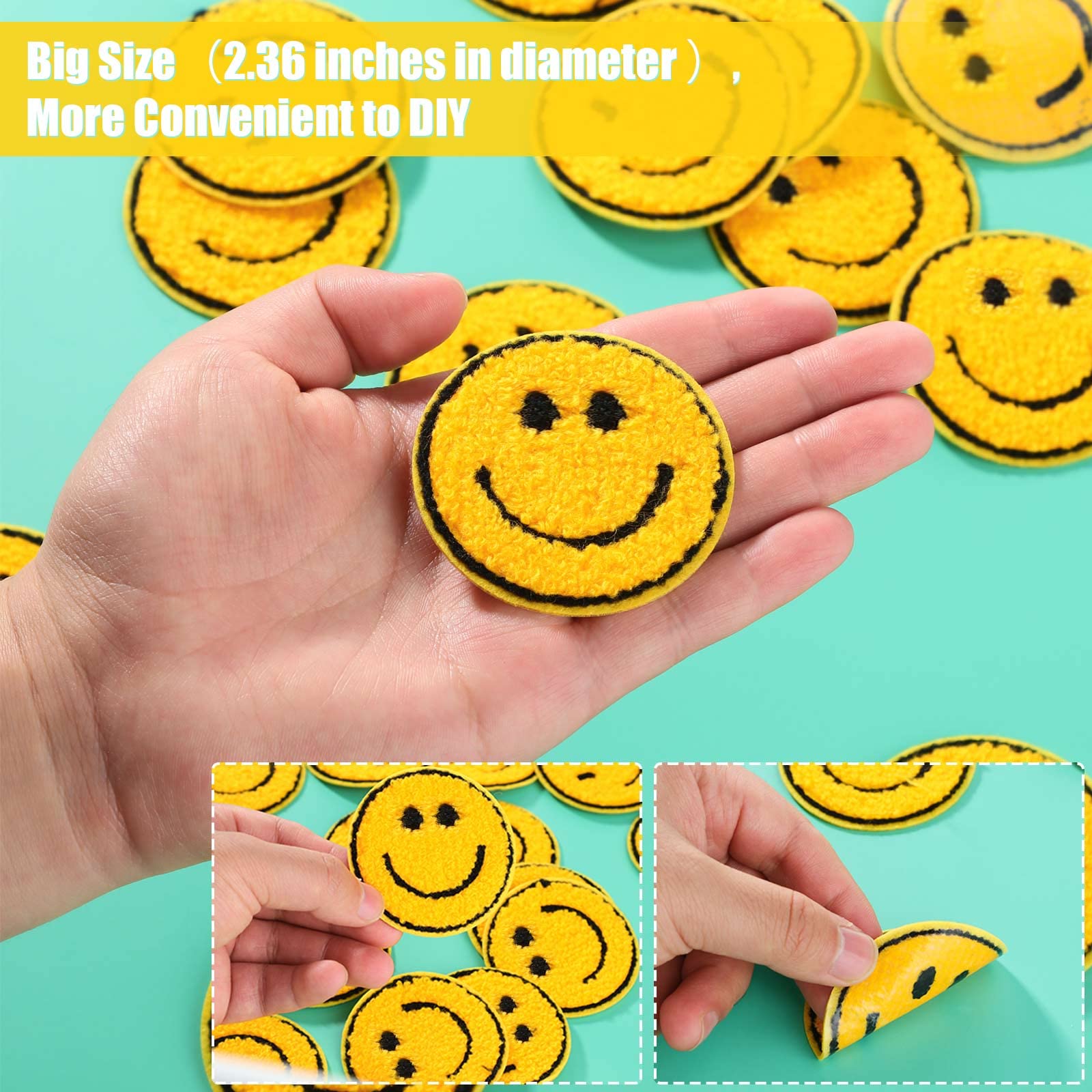 Felice ✨ Amazon.com: Juexica 24 Pieces Smile Face Patch Valentines